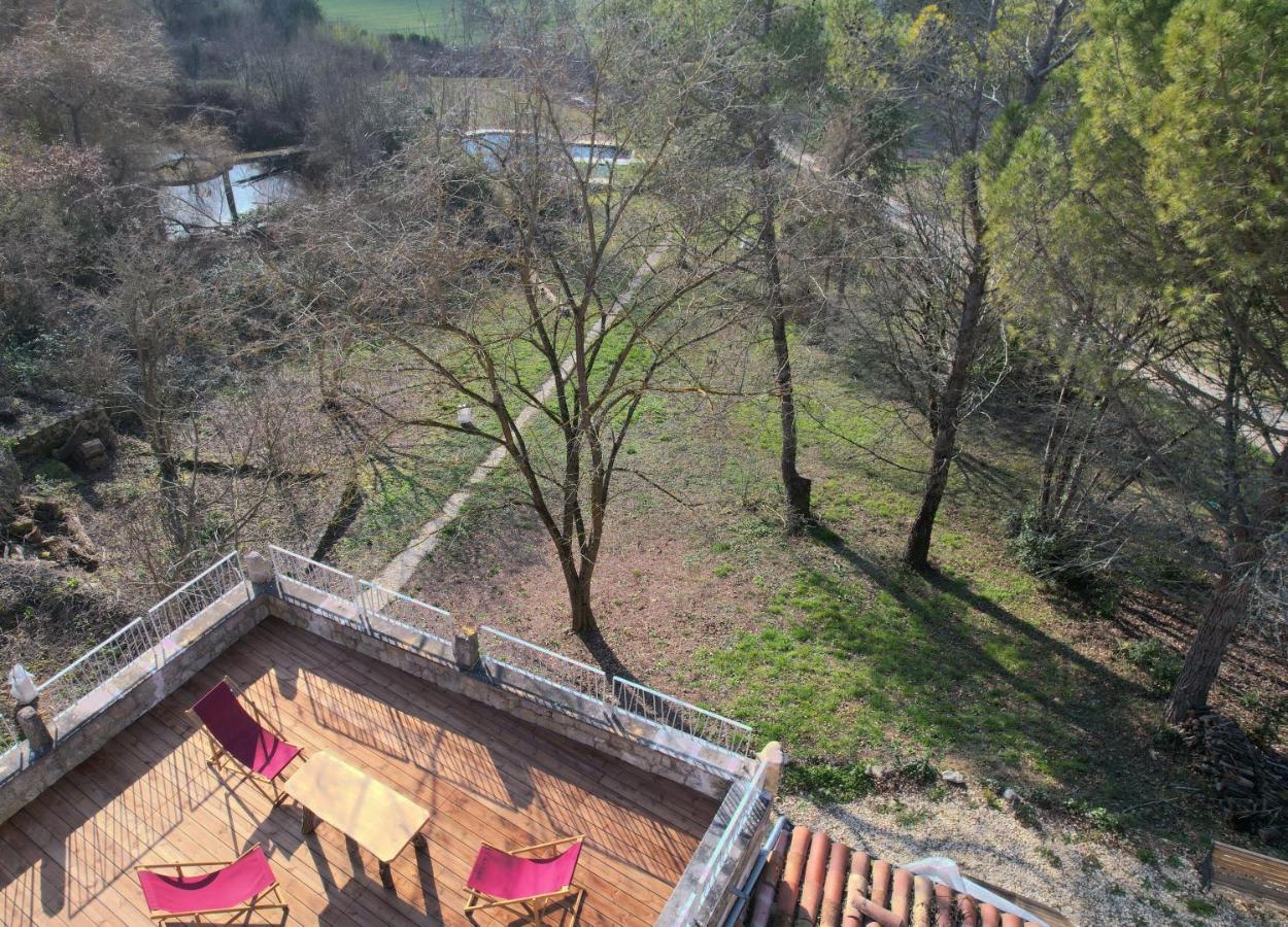 Grand Gite Les Cabanes De Fallot Pour 19 Personnes - Piscine Naturelle L'isle-Bouzon Eksteriør bilde