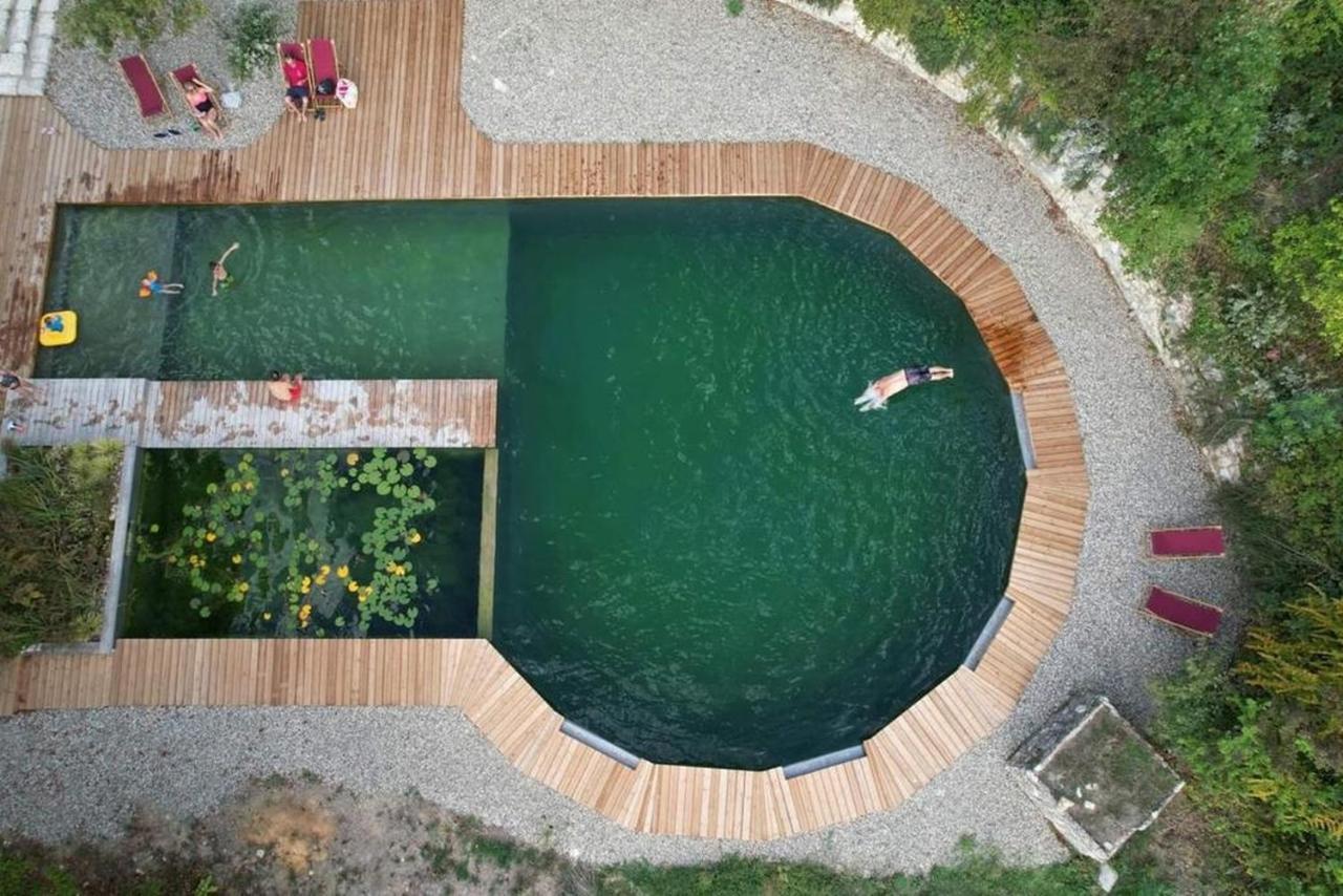 Grand Gite Les Cabanes De Fallot Pour 19 Personnes - Piscine Naturelle L'isle-Bouzon Eksteriør bilde